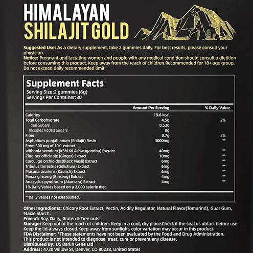 Vitanu Himalayan Shilajit Gummies
